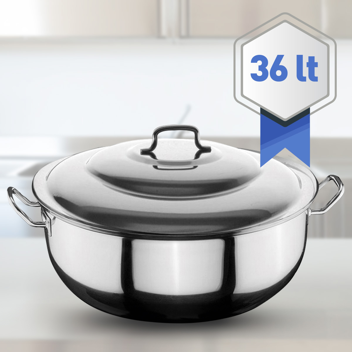 Kjele 500×200 mm lav Rustfri induksjon 36 liter – Øzti