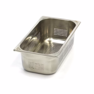 GN 1/3-100 perforert, 3,5 liter, 325x176x100 mm, rustfri kantine – Turnor