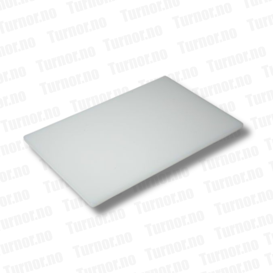 Skjærebrett 500x300x20 mm hvit polyetylen – Yelkar