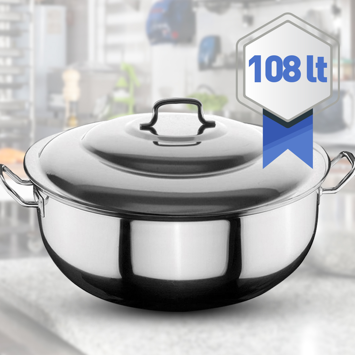 Kjele Ø700x300 mm lav rustfri induksjon 108 liter – Øzti