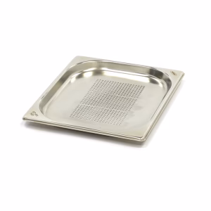 GN 1/2-20 mm perforert 0,85 liter 325x265x20 mm rustfri kantine – Turnor