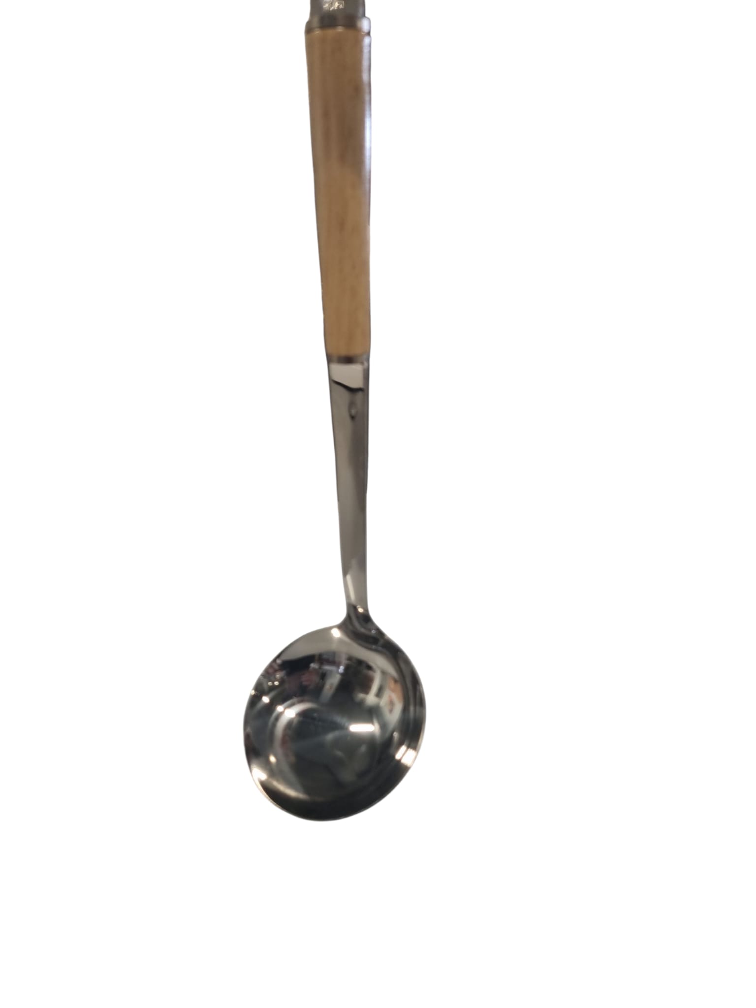 Øse for wok rustfri 350 mm Ø95 mm med lys trehåndtak – Turnor