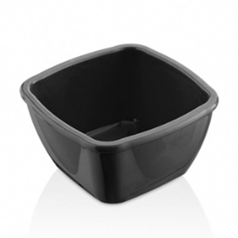 Bolle firkant – 0,05 liter, 50×50 mm – i sort polypropylen – GS-03/B – Turnor