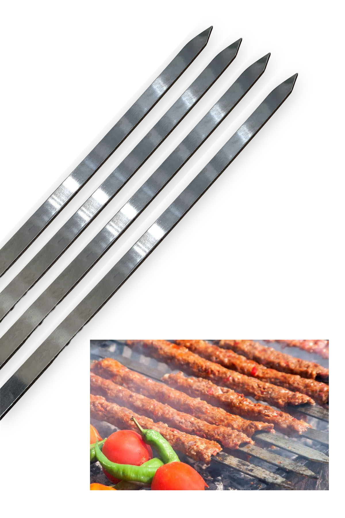 Grillspyd rustfri 600x30 mm – Bergama