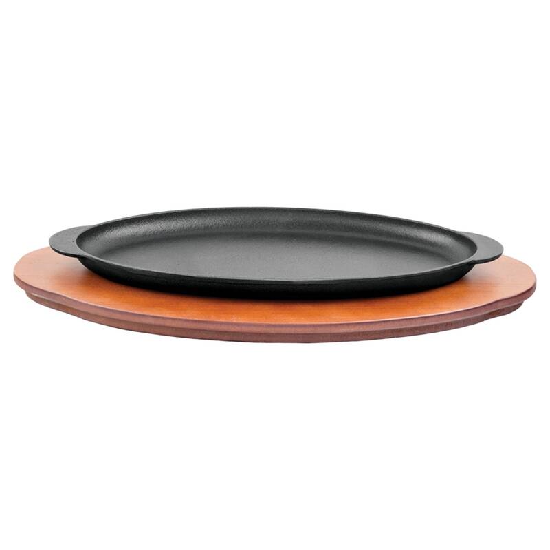 Støpejernspanne 320x160x35 mm oval med fjøl – ABM