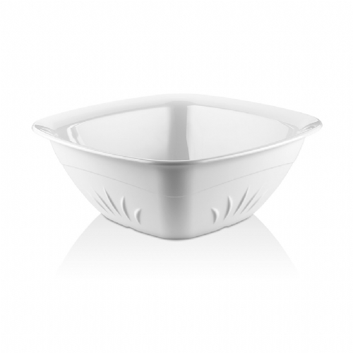 Bolle firkant – 220 mm – i hvit polykarbonat – GP-SK22 – Turnor