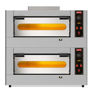 Pizzaovn gass 2 etasje 12 stk Ø30 cm pizza – PO DOUBLE 6G – SGS – 1400×950×1040 mm