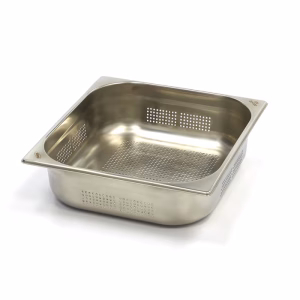 GN 2/3-100 mm perforert 8 liter 354x325x100 mm rustfri kantine – Turnor