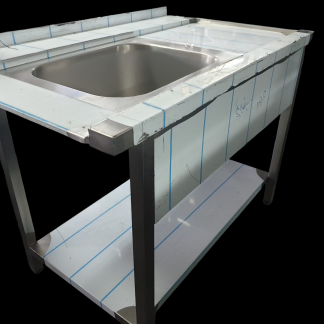 Innbenk 1500×750×900 mm – maskin venstre – uten sil – Metaltek