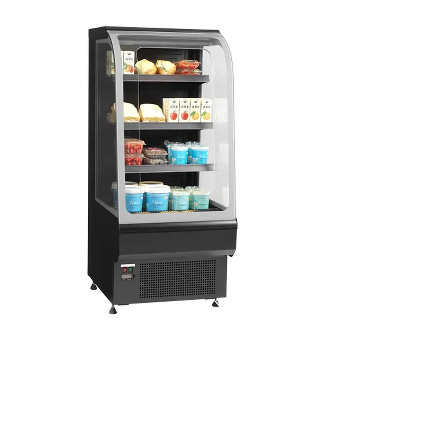 Kjølereol lav åpent frontkjøler – sort – NOC 60CC – 600×740×1395 mm – Tefcold - Bilde 2