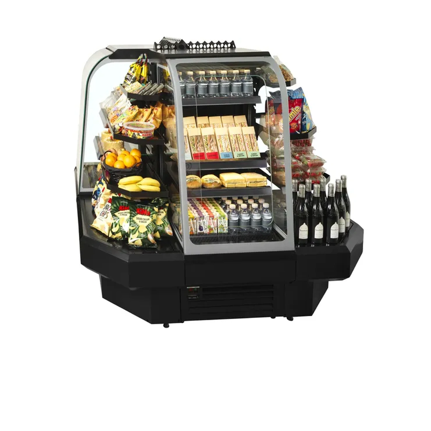 Kjølereol lav åpent frontkjøler – sort – NOC 60CC – 600×740×1395 mm – Tefcold - Bilde 5