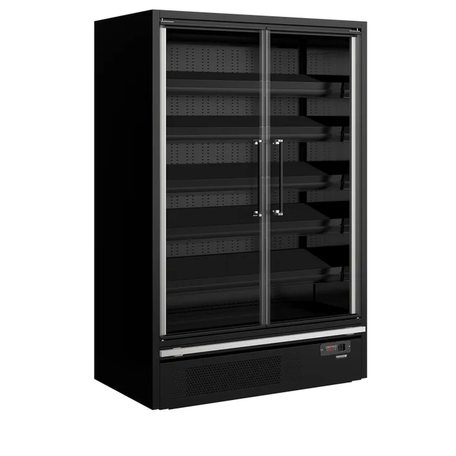 Kjølereol 2 glassdører – sort – Galaxy + GP14FGD Black – 1330×740×2040 mm – Tefcold - Bilde 2