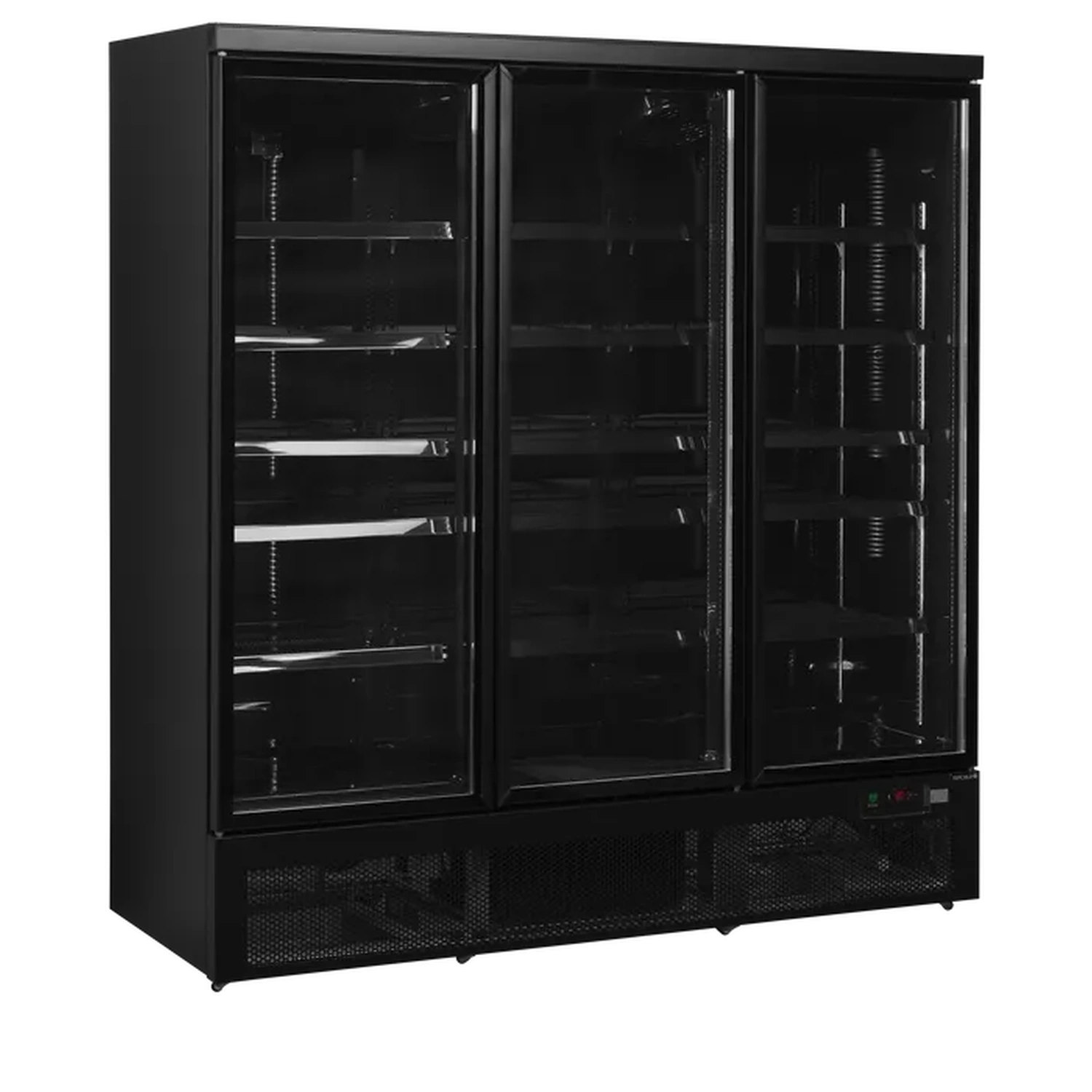 Kjøleskap med 3 glassdører – sort – Atom Maxi C3DBB – 1880×710×2003 mm – Tefcold - Bilde 2