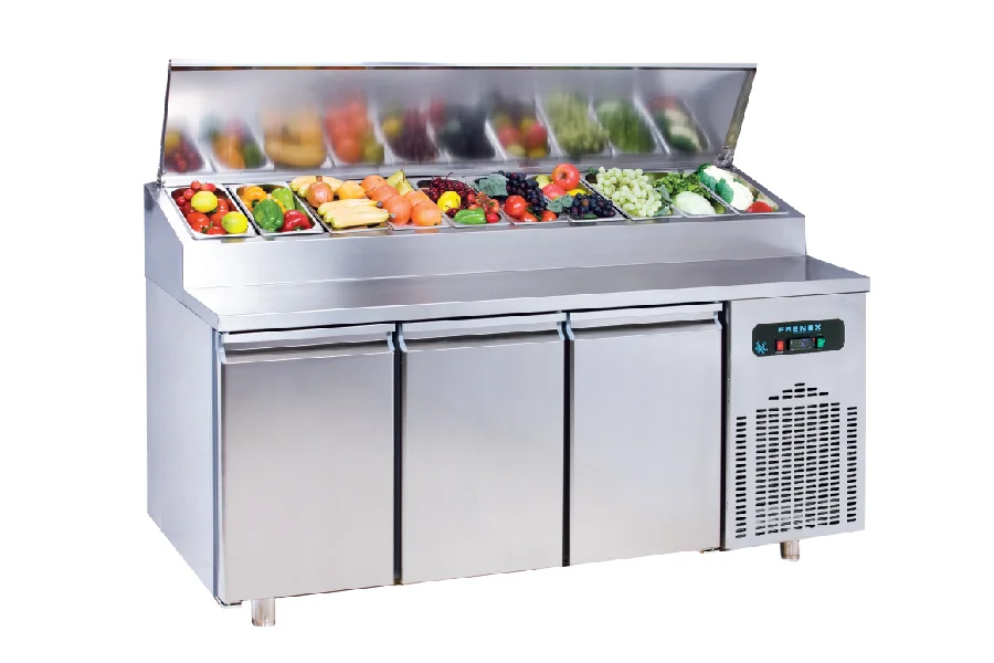 Kjølebenk med brønn – 3 dører – MGN3 –1870x700x850 mm - Frenox