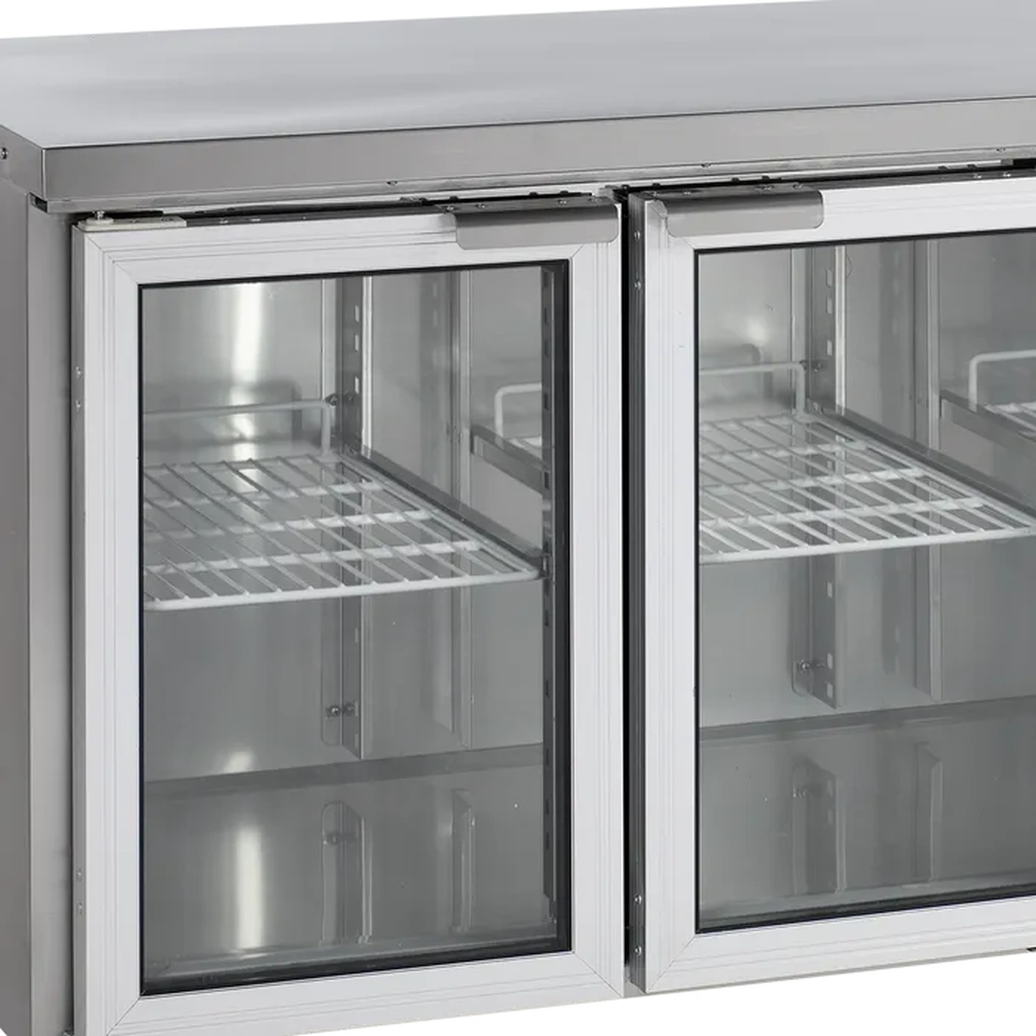 Kjølebenk med slett topp og 4 glassdører – CK7410G – 2230x700x880 mm – Tefcold - Bilde 2