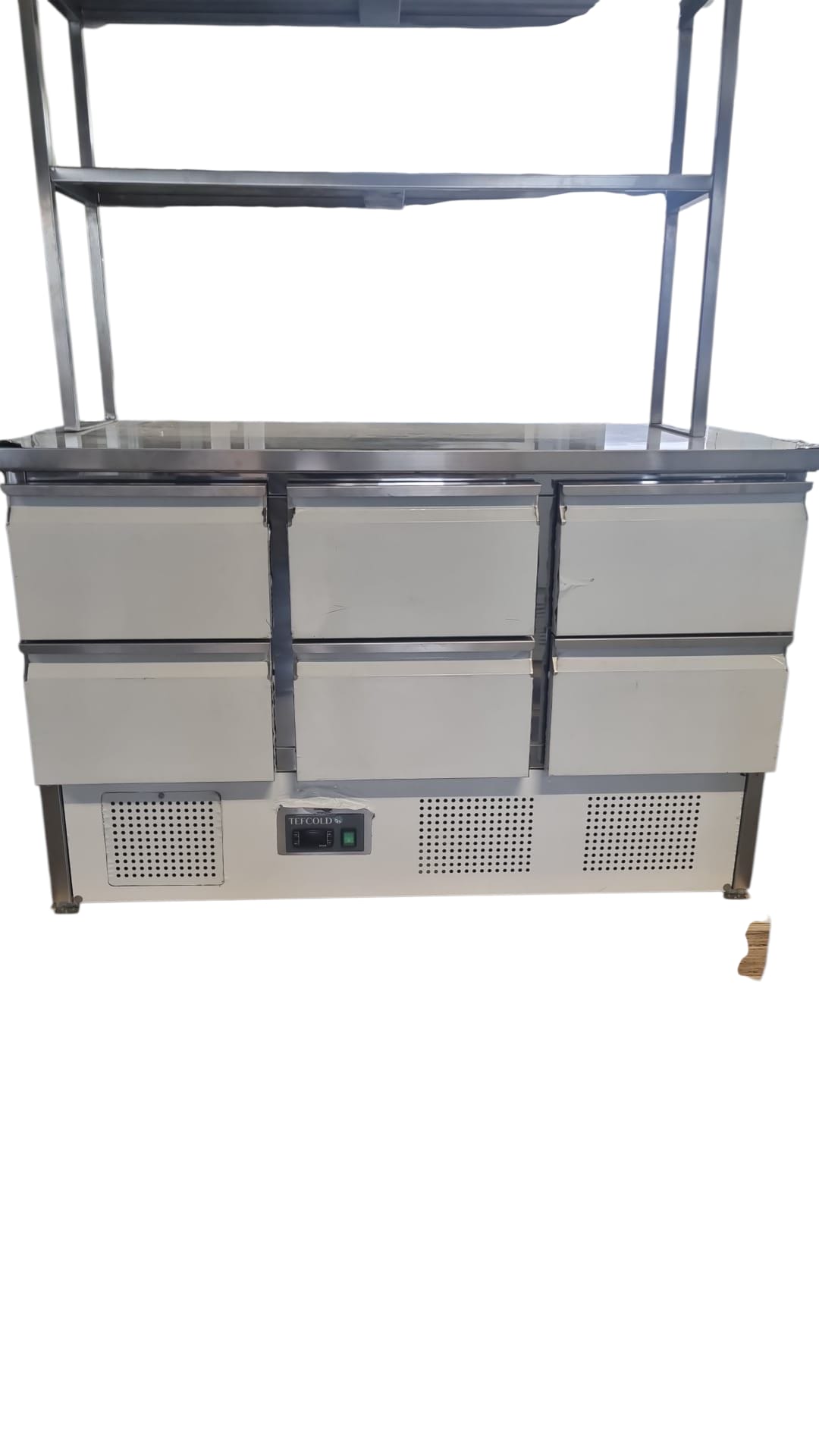 Kjølebenk med 6 skuffer og slett topp – SA1365 S/S – 1365x700x877 mm – Tefcold
