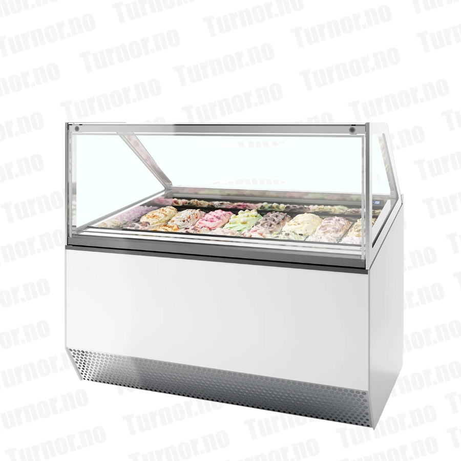 Iskremdisk – hvit – MILLENNIUM ST18 - 18 stk Napoli panner – 1661×1054×1356 mm – Tefcold