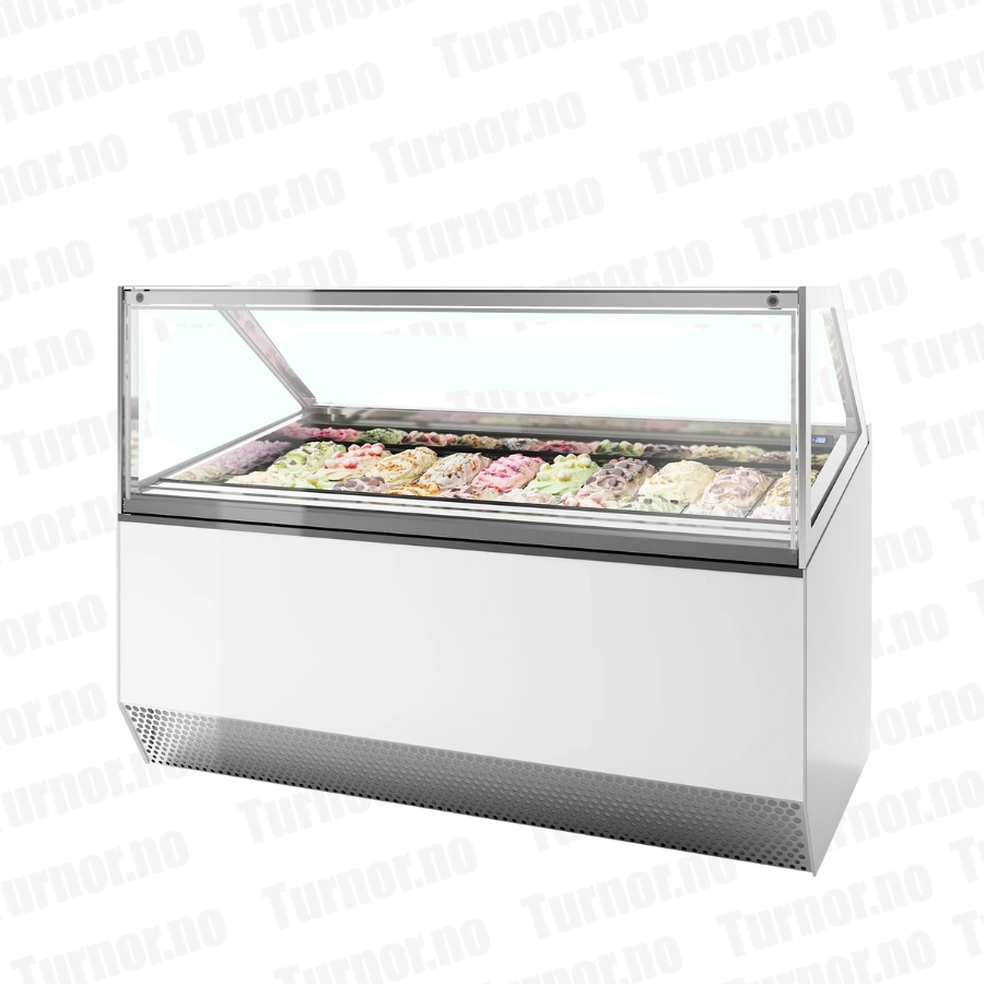 Iskremdisk – hvit – MILLENNIUM ST20 - 20 stk Napoli panner – 1826×1054×1356 mm – Tefcold