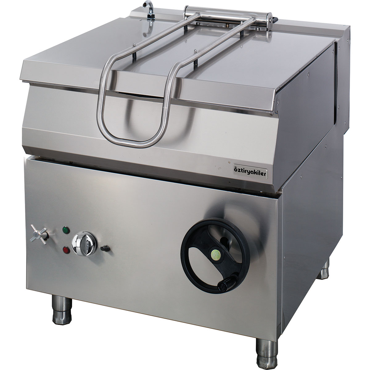 Tippbar stekepanne 80 liter 20 kW med gass og manuell tilting OTG80, Øzti