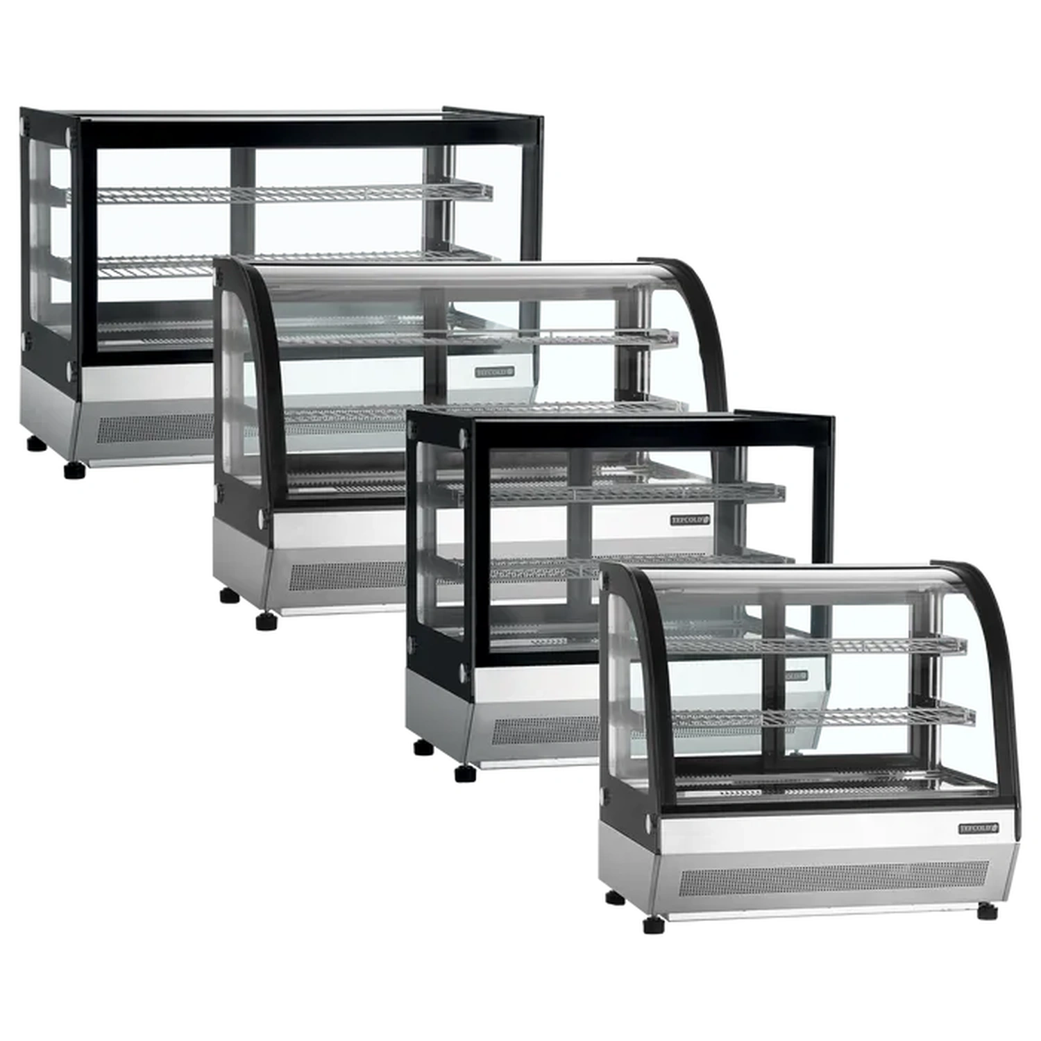 Kjølemonter buet glass 700x560x670 mm LCT750C/BLACK, Tefcold - Bilde 3