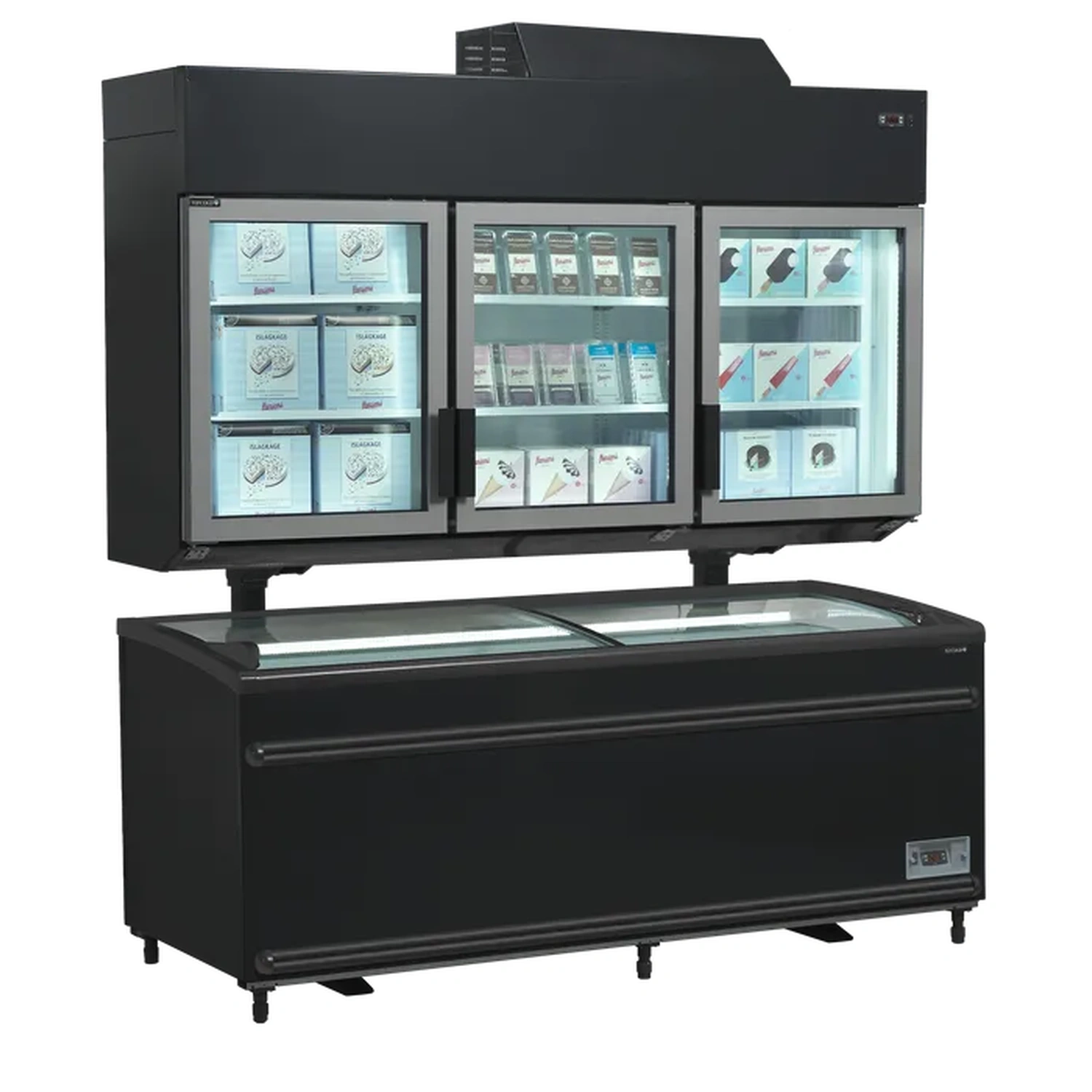 Frysedisk/Kjøledisk for vegg Sort 210 cm MTF210B, Tefcold - Bilde 3