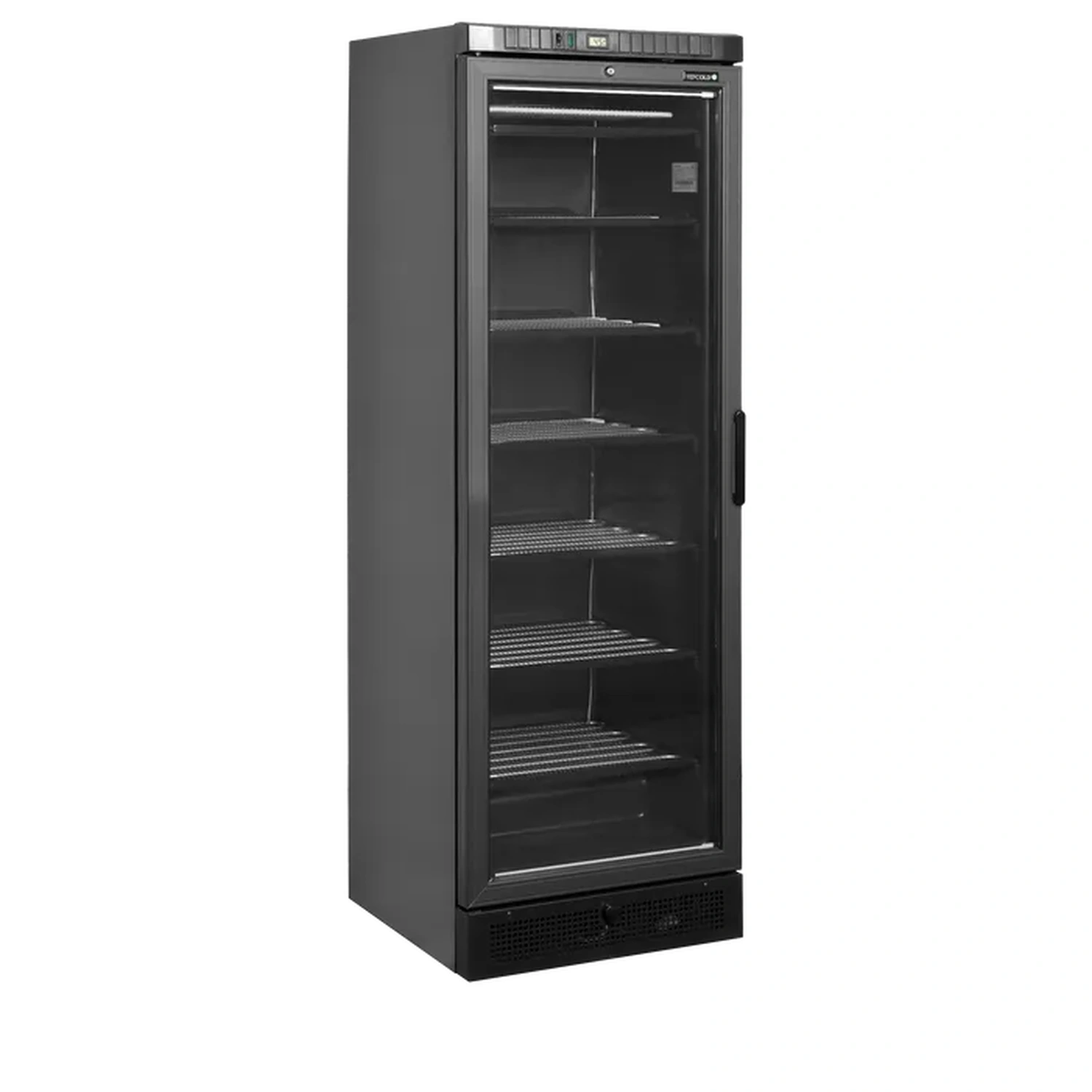 Fryseskap med 1 glassdør, sort – UFSC371G – 595×540×1840 mm – Tefcold
