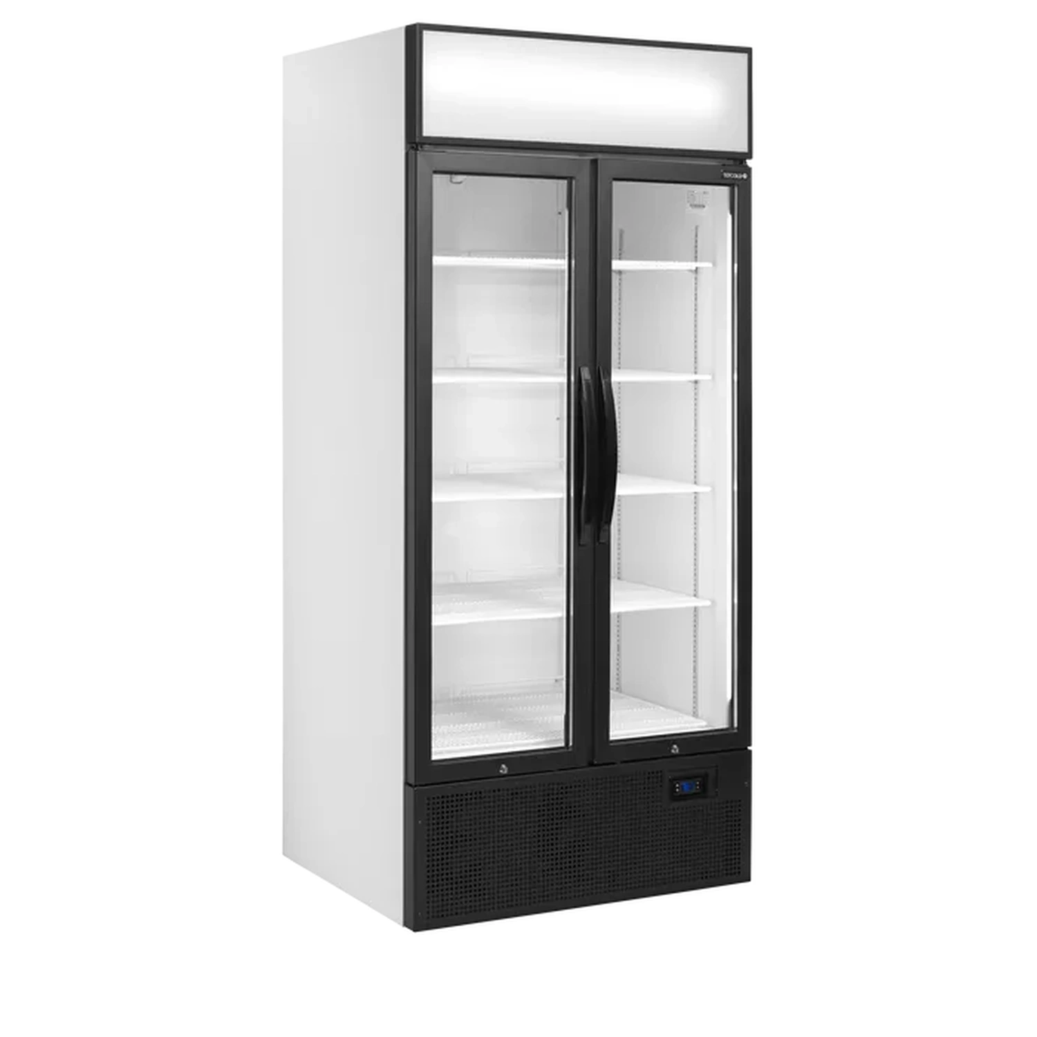 Kjøleskap med 2 glassdører – hvit – lysskilt – FSC891H – 890×740×1999 mm – Tefcold - Bilde 4