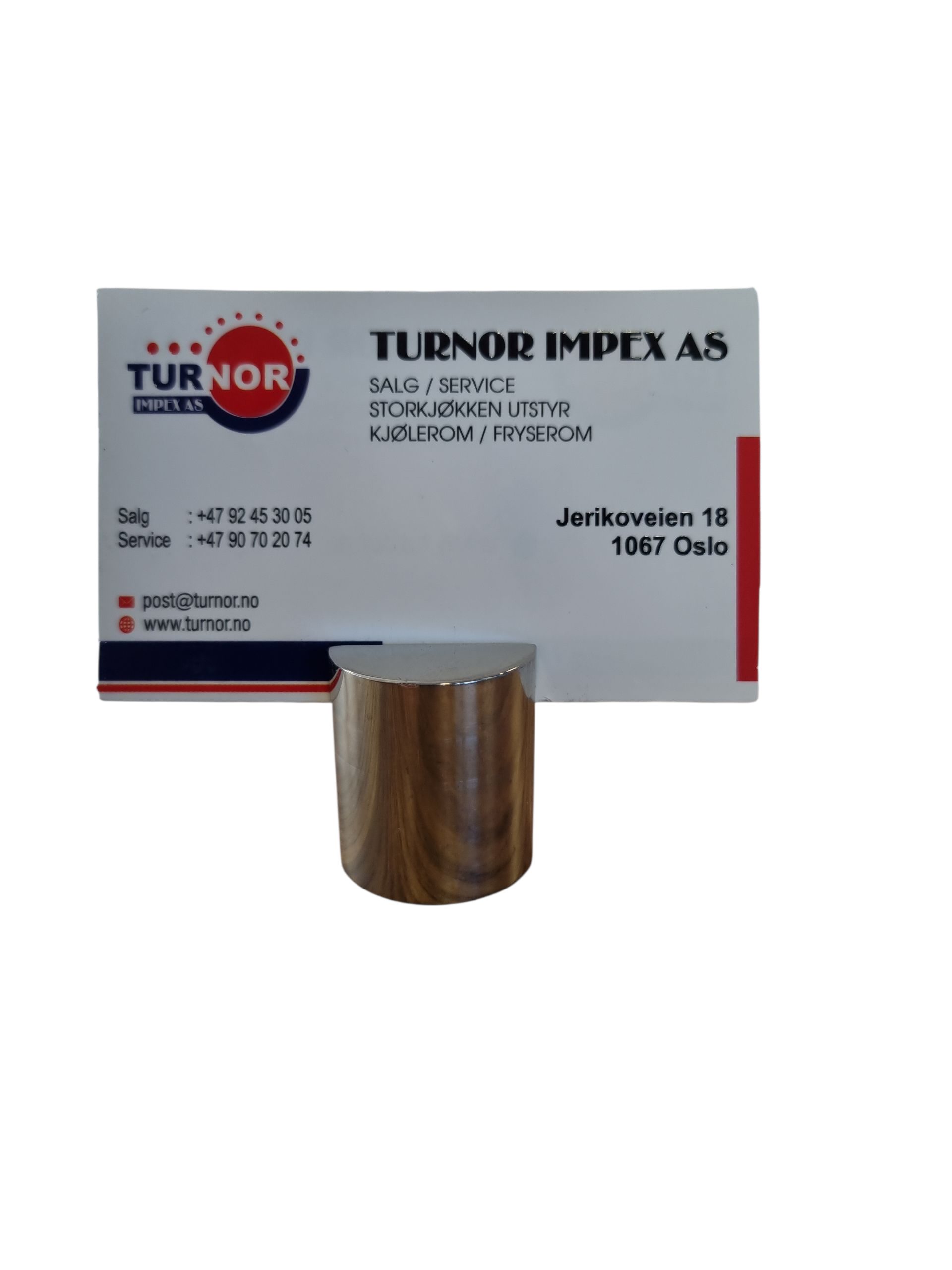 Holder til bordkort sylinder 30x25 mm, Turnor