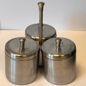 Krydderkrukker med stativ og 3 stk beholder Ø55 H60 mm, Turnor