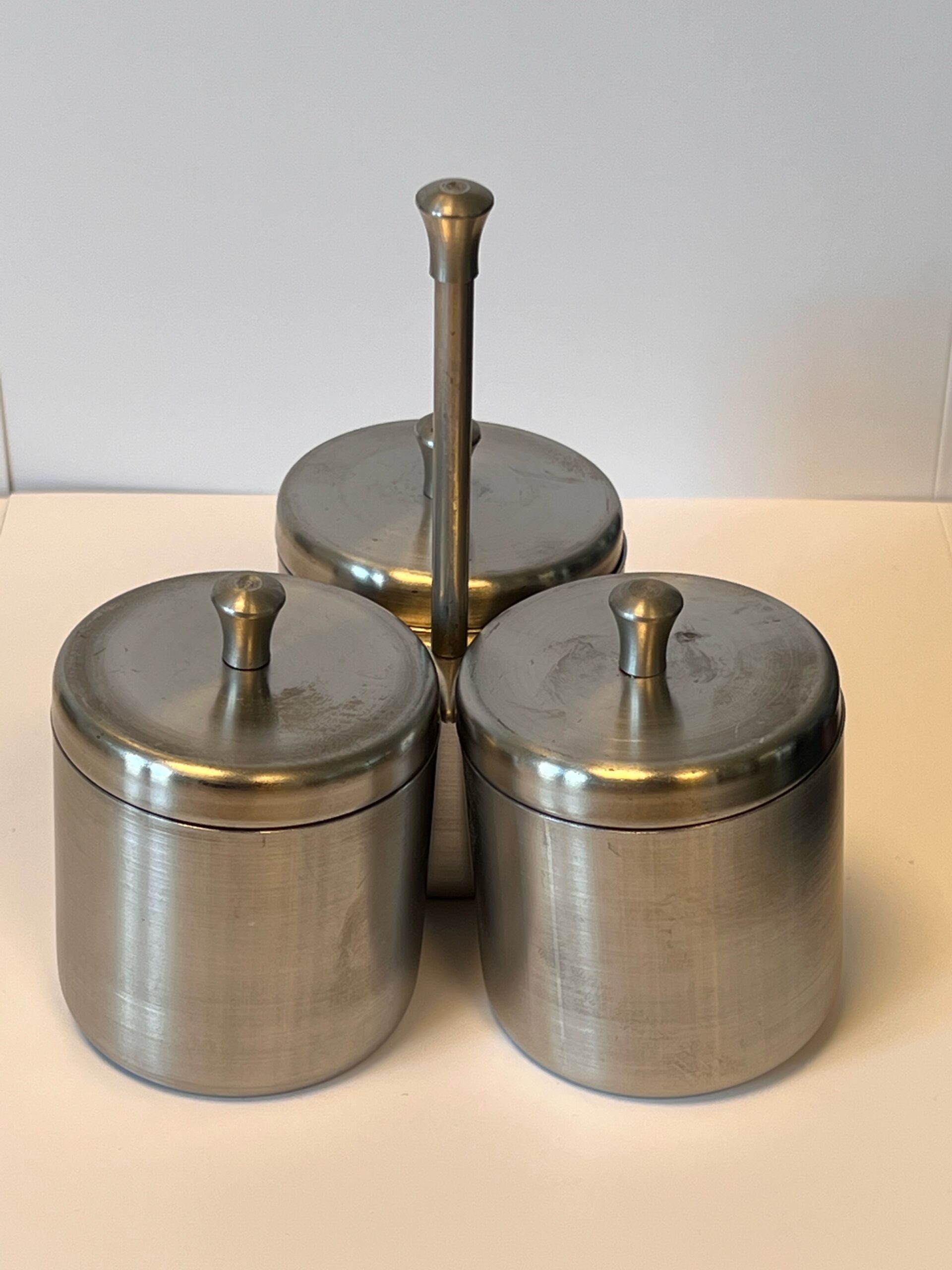 Krydderkrukker med stativ og 3 stk beholder Ø55 H60 mm, Turnor