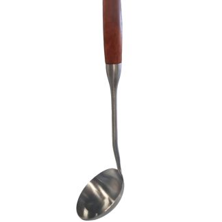 Øse for wok rustfri 350 mm Ø95 mm med mørkt trehåndtak – Turnor