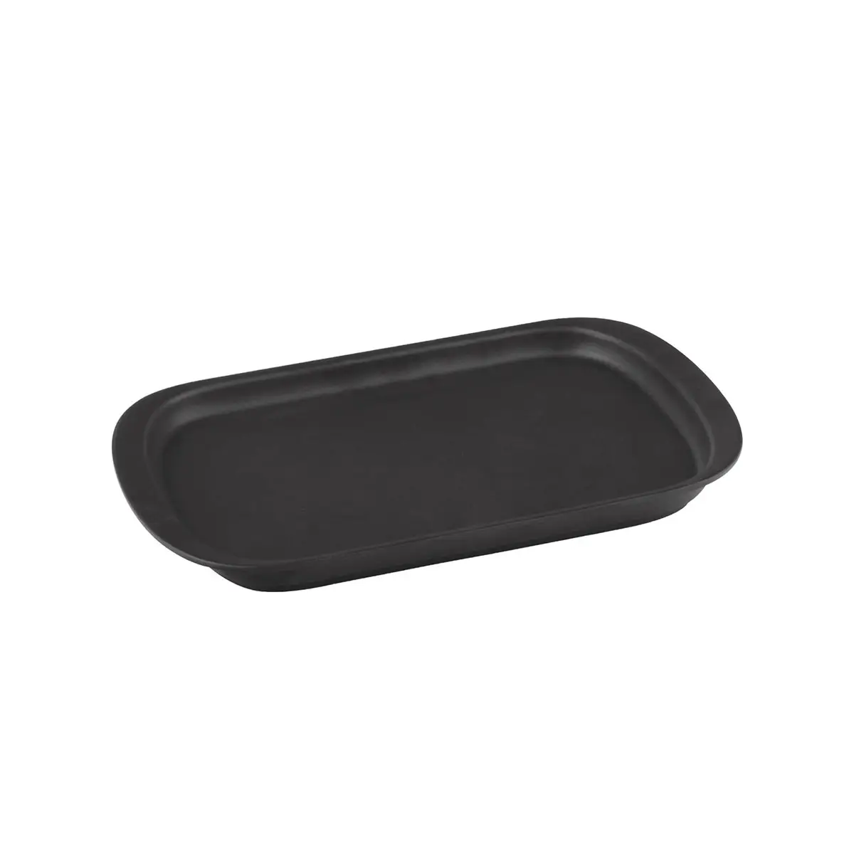 Støpejernspanne 315x208x28 mm rektangulær sort – Lava