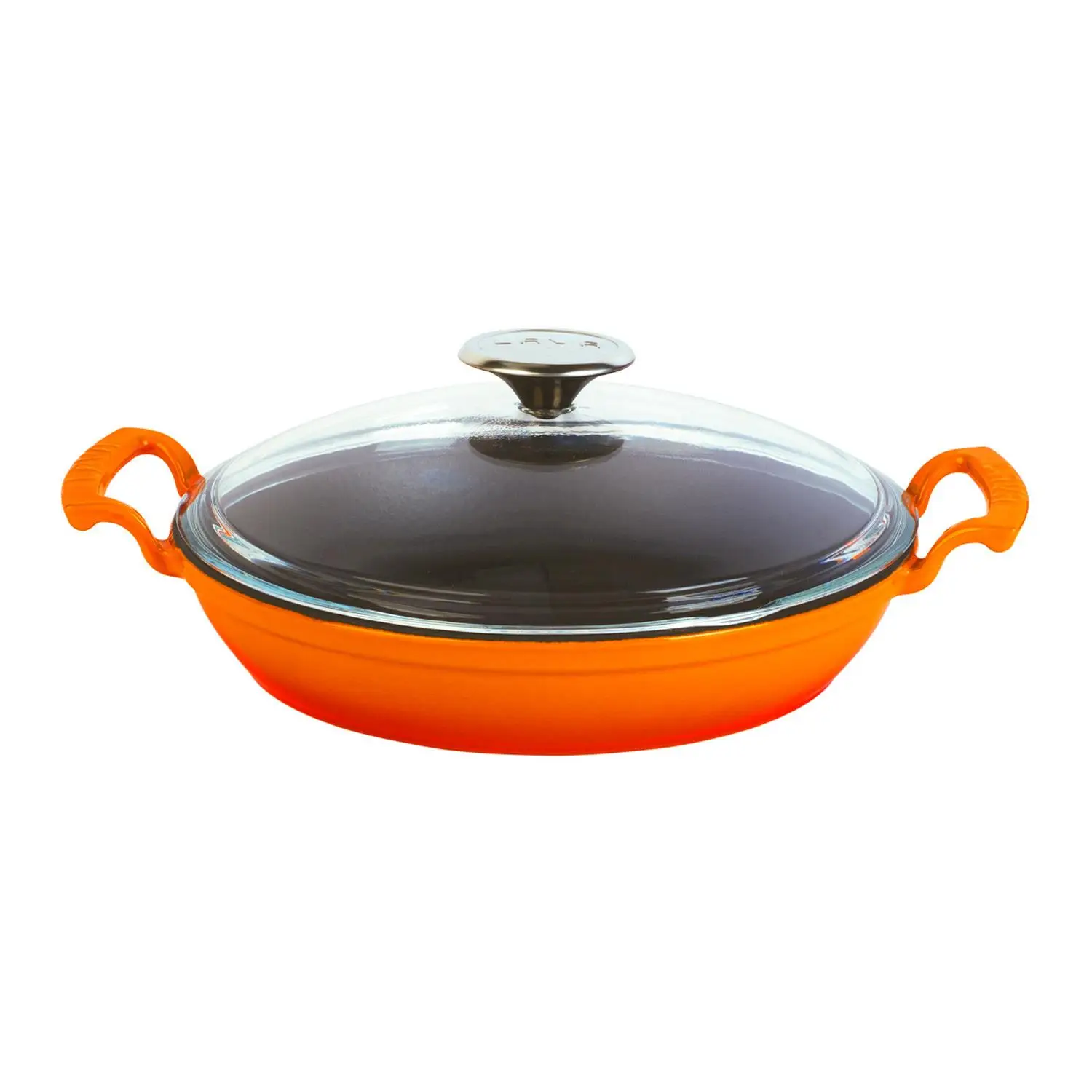 Støpejernsgryte 322x252x62 mm rund grønn med glasslokk – Lava - Bilde 6