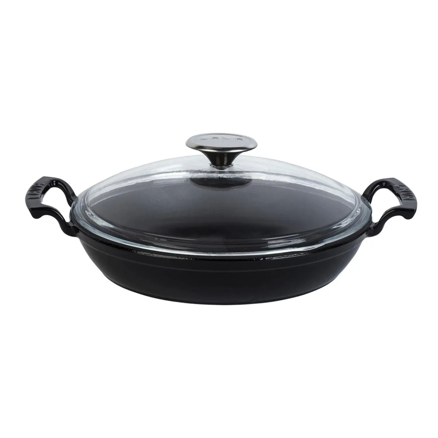 Støpejernsgryte 322x252x62 mm rund grønn med glasslokk – Lava - Bilde 4