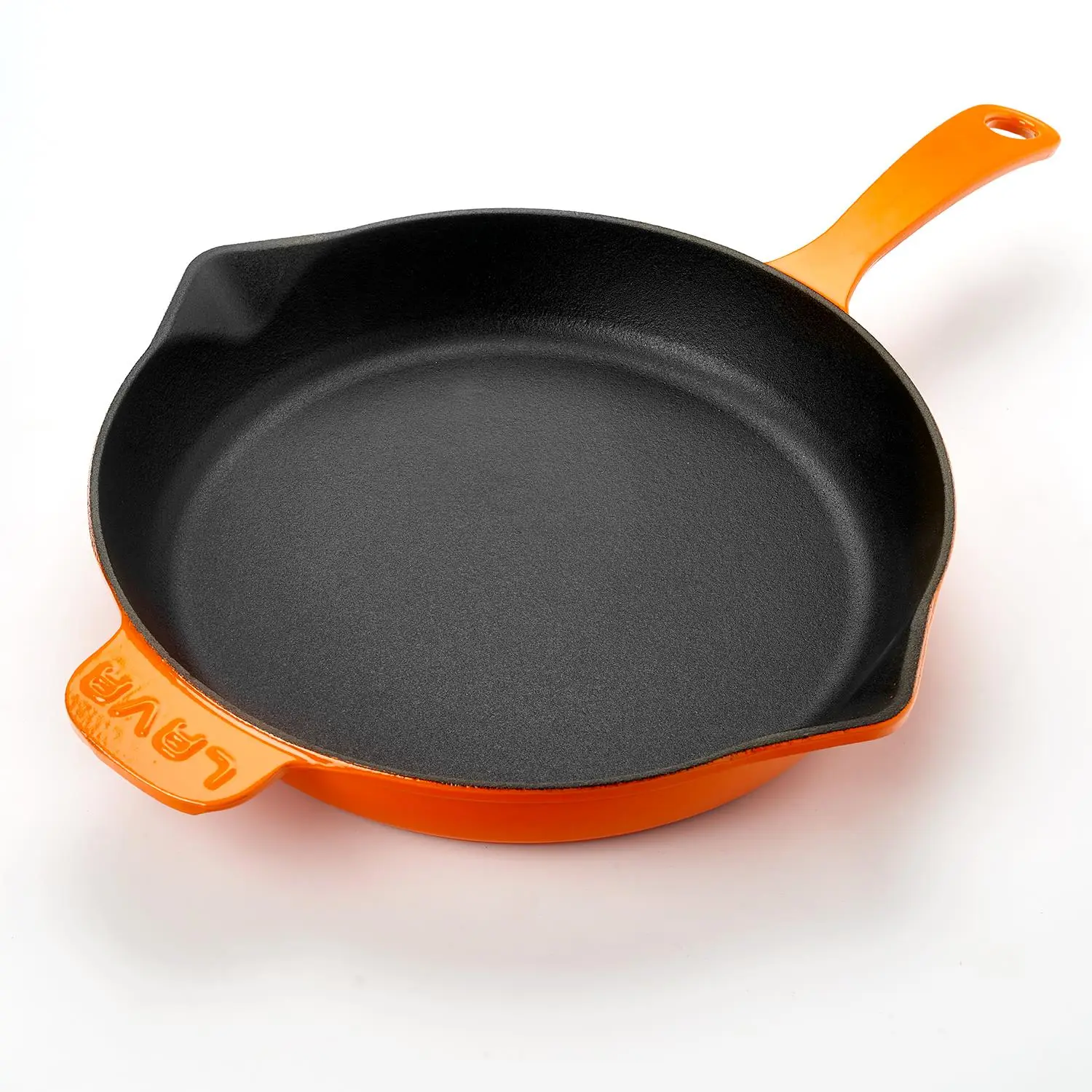 Støpejernspanne Ø280x47 mm rund med håndtak sort og helletut – Lava - Bilde 7