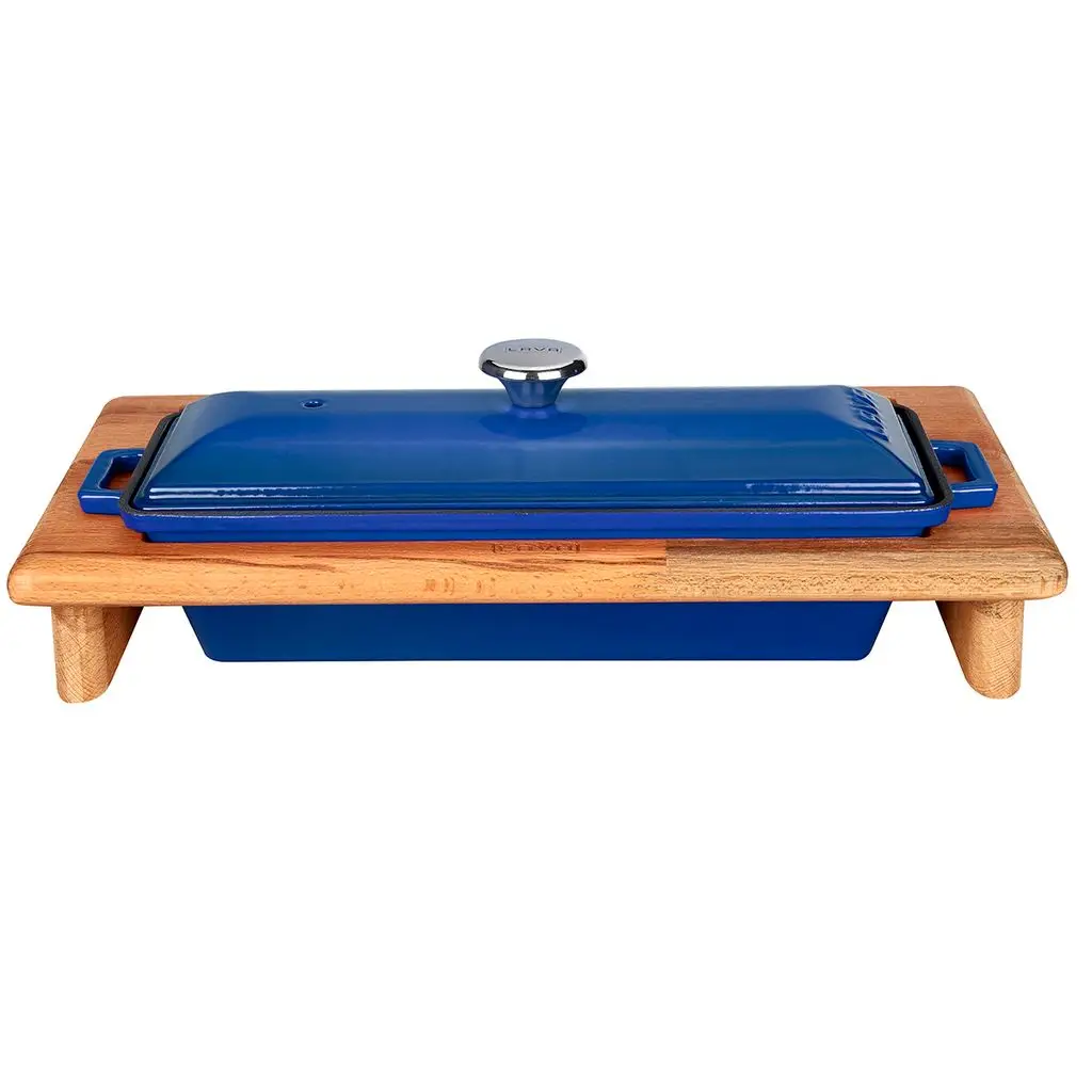 Støpejernsform 280x100x61 mm grønn med stativ – 1,05 liter – Lava - Bilde 3