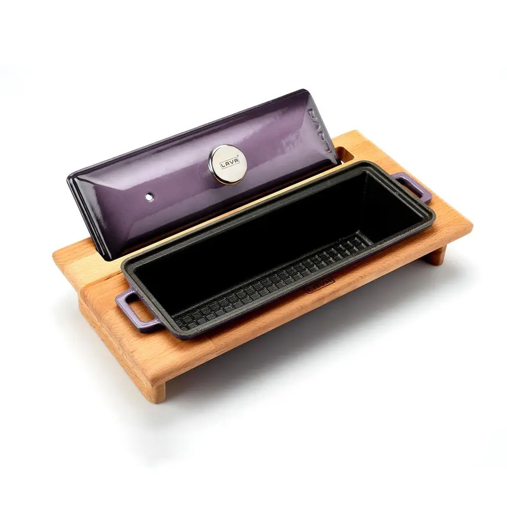 Støpejernsform 280x100x61 mm lilla med stativ – 1,05 liter – Lava - Bilde 2