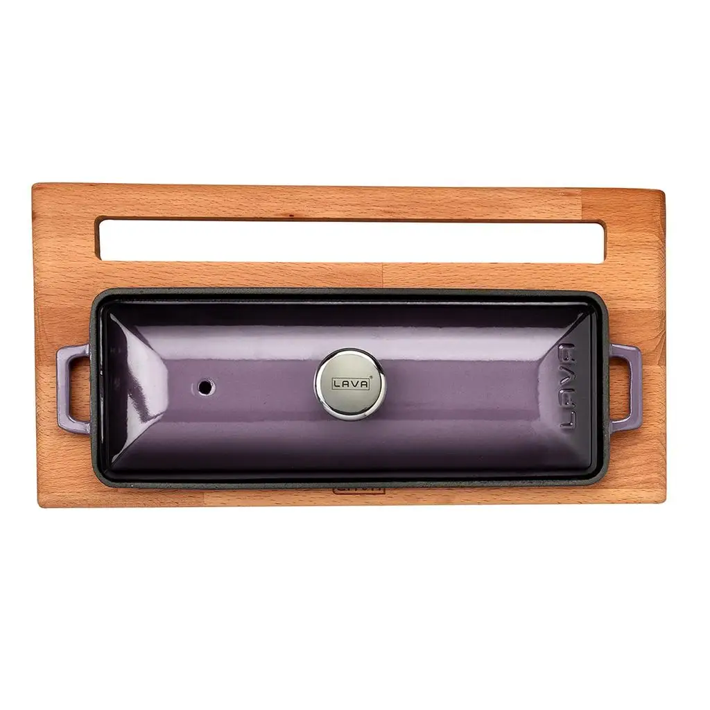 Støpejernsform 280x100x61 mm lilla med stativ – 1,05 liter – Lava - Bilde 3