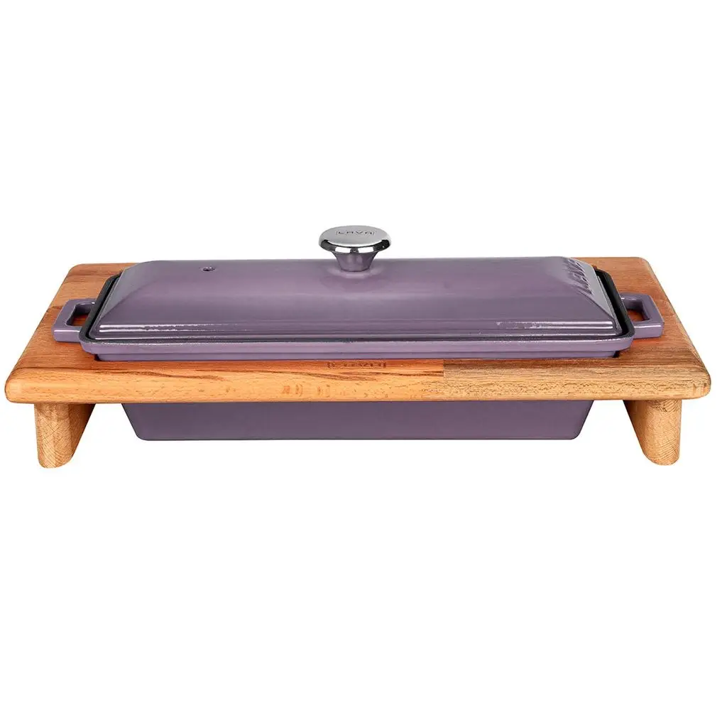 Støpejernsform 280x100x61 mm grønn med stativ – 1,05 liter – Lava - Bilde 2