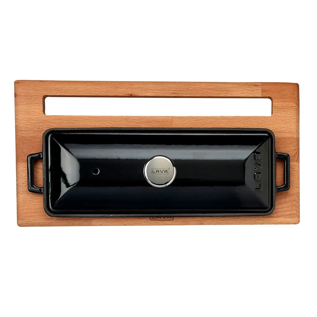 Støpejernsform 280x100x61 mm sort med stativ – 1,05 liter – Lava - Bilde 7