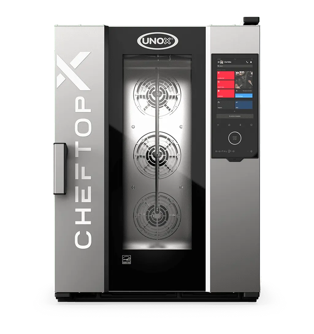 Kombidamper Unox Cheftop-X Digital, 10 x GN1/1, høyrehengslet dør, Turnor