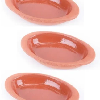 Leire skål mini oval ovnsfast glasert 153x93x23 mm EL-313 – Elizi