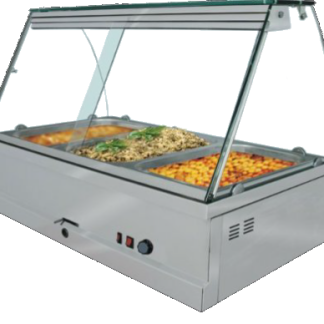 Vannbad BM-SU 200, 6 GN 1/1, bordmodell med buet glass, Izmak