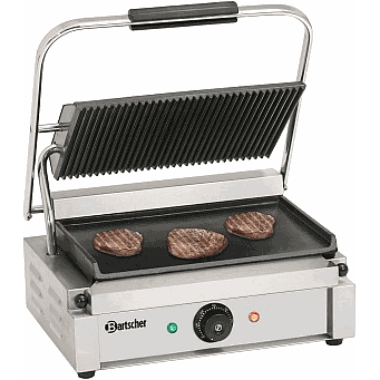 Toaster / Paninigrill 41×37×20 cm - rillet topp og glatt bunn, Bartscher