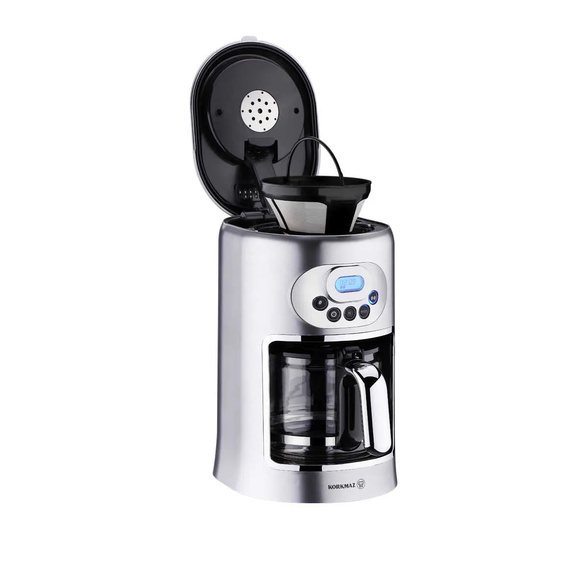 Filterkaffemaskin sølv med LCD Drippa A866-02 – Korkmaz - Bilde 2