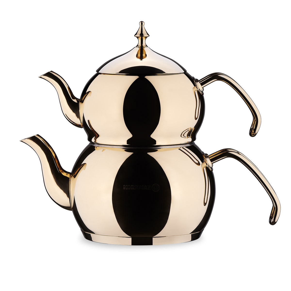 Tekanne sett A222-02 Hanedan gull premium 1,1 liter / 2 liter rustfritt stål – Korkmaz