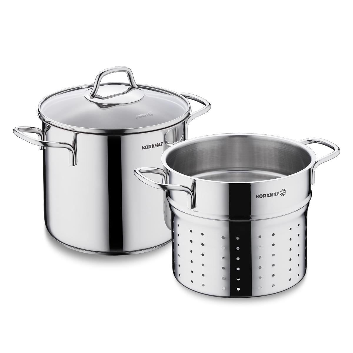 Pastakjele Ø200 mm 5,6 liter / 5,1 liter rustfritt stål – Korkmaz