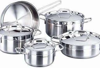 Kjelesett A1954 Alfaron 9 deler rustfritt stål induksjon – Korkmaz