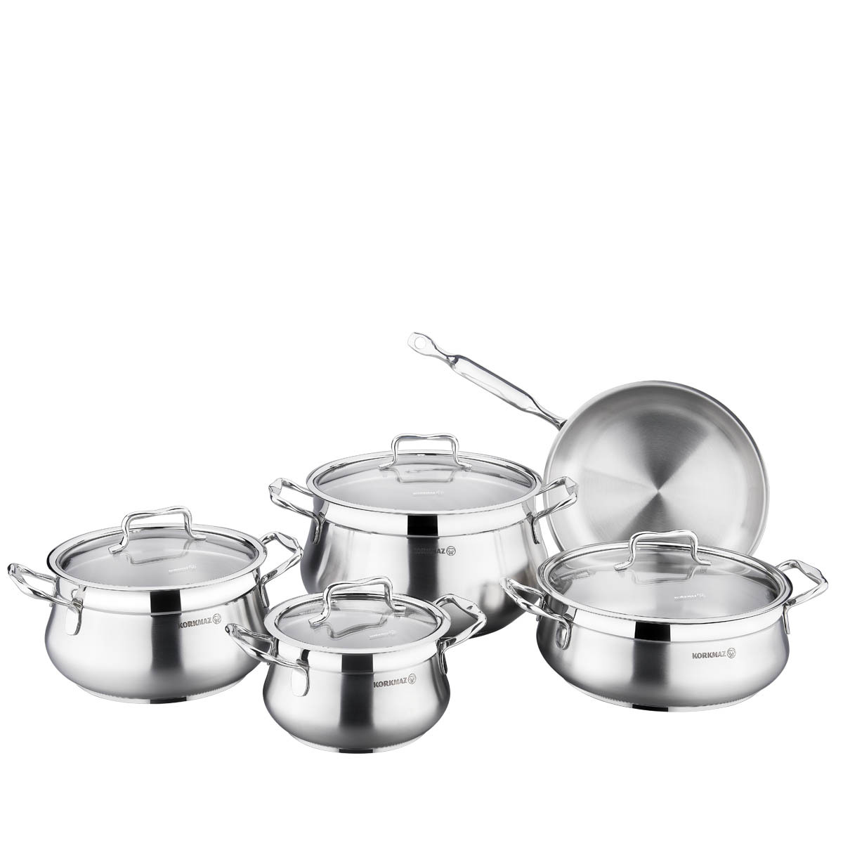 Kjelesett A1959 Estima 9 deler rustfritt stål induksjon – Korkmaz