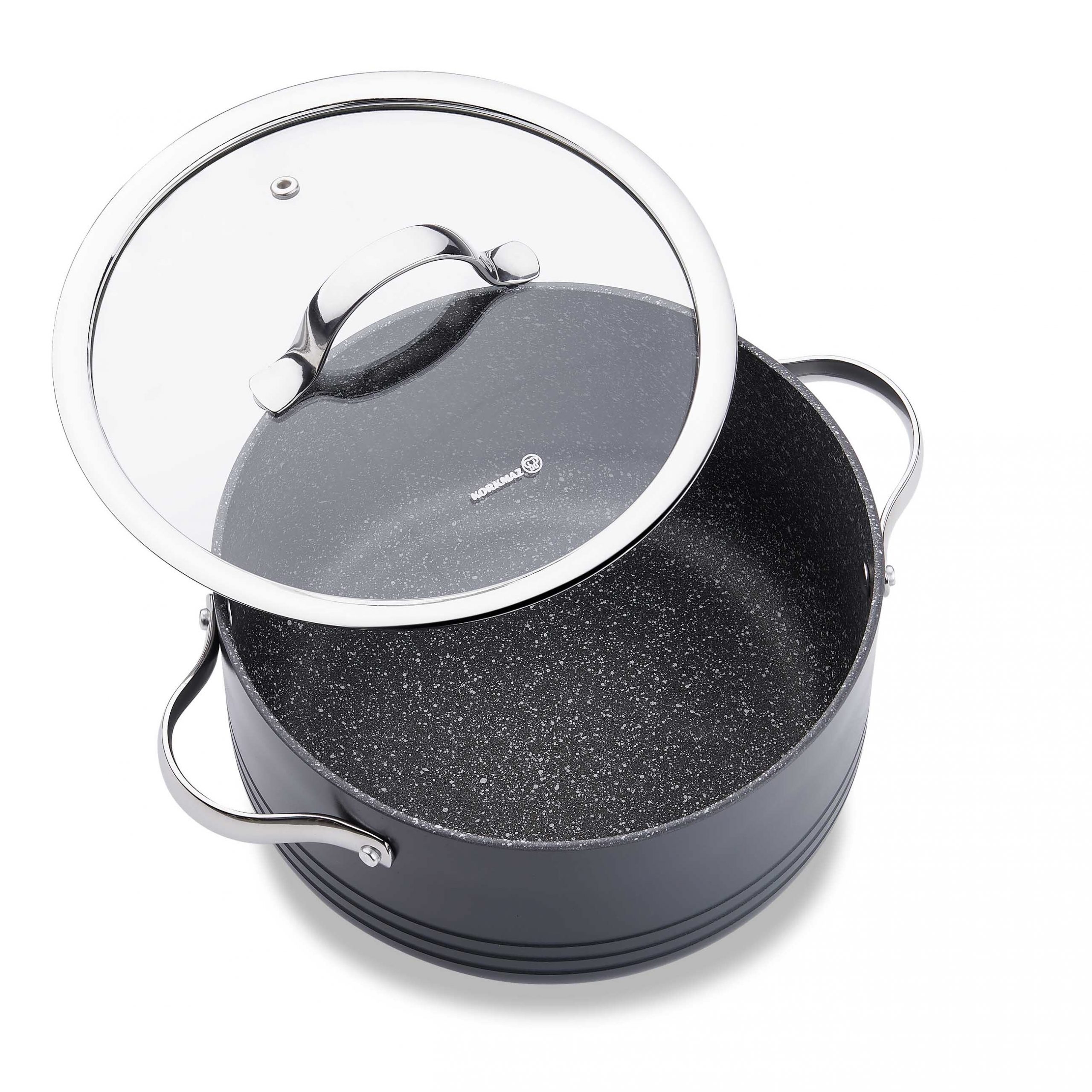 Kjelesett A2619-5 Linea Cosmica sort 7 deler aluminium induksjon med non-stick belegg – Korkmaz - Bilde 5